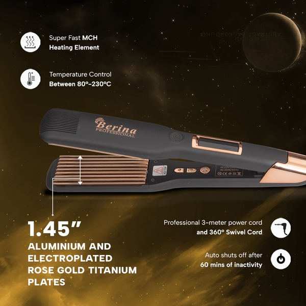 Rose Gold Titanium Wide Plate Crimper